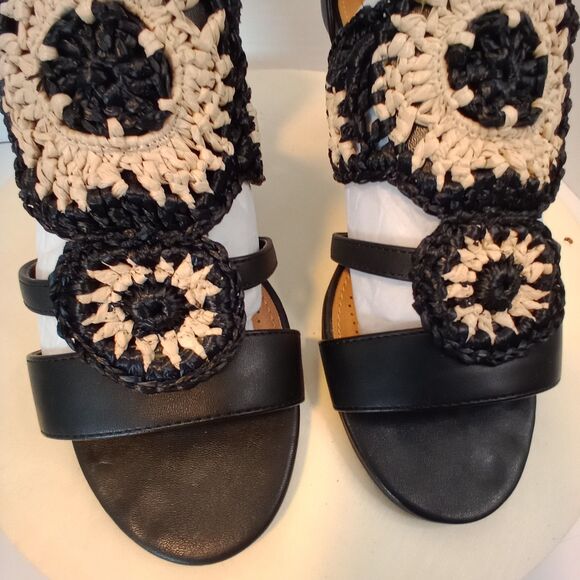 COMFORTVIEW Black Woven Open Toe Women's Sandals Size 7M - Picture 9 of 14